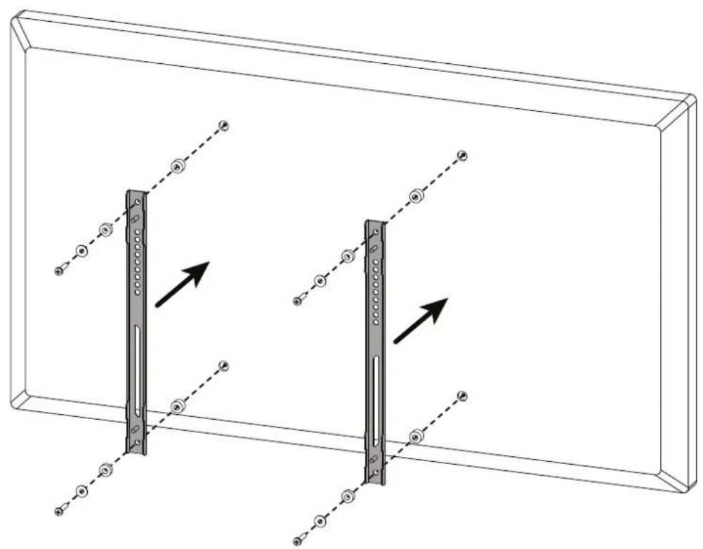 Kanto PDX650G - Attach TV Brackets Attachez les équerres de téléviseur Fije los soportes de televisor - 3