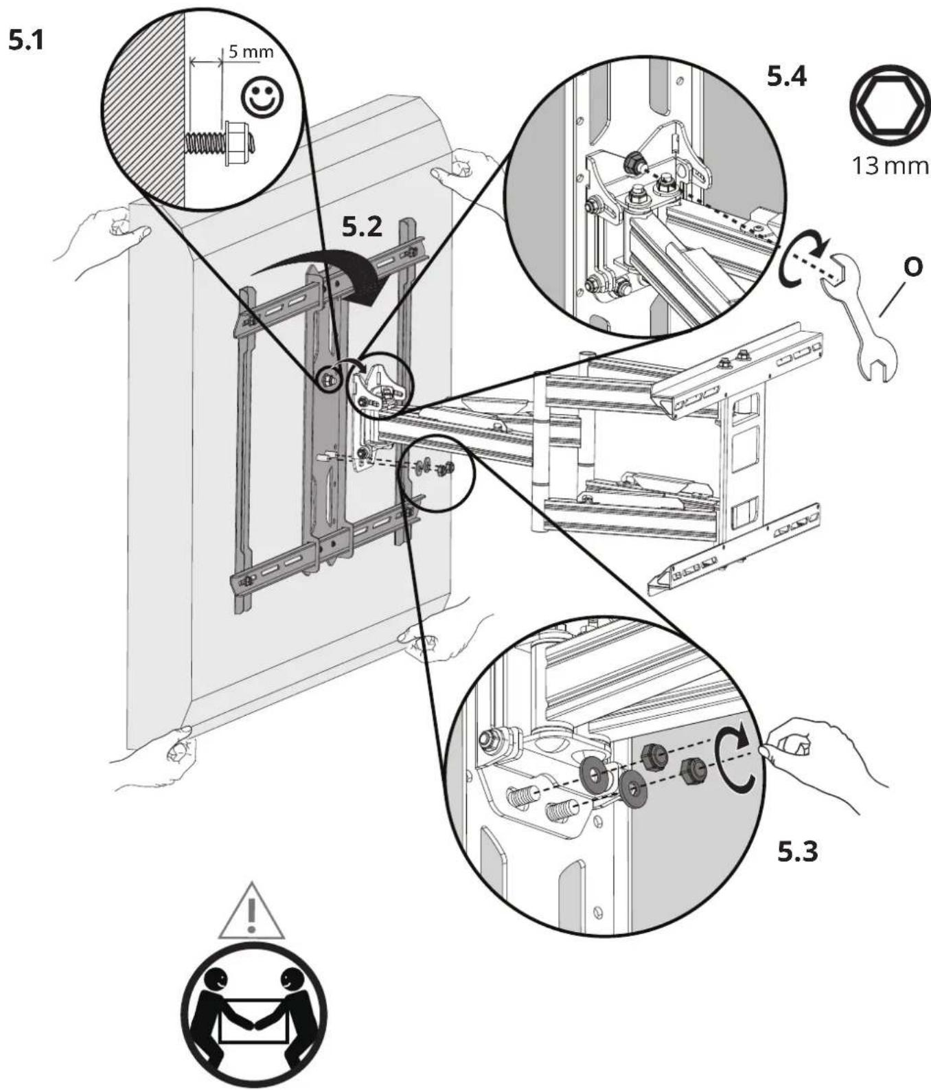 Kanto PDX650G - Hang and Secure TV Attachez et sécurisez le téléviseur Cuelgue y asegure el televisor - 1