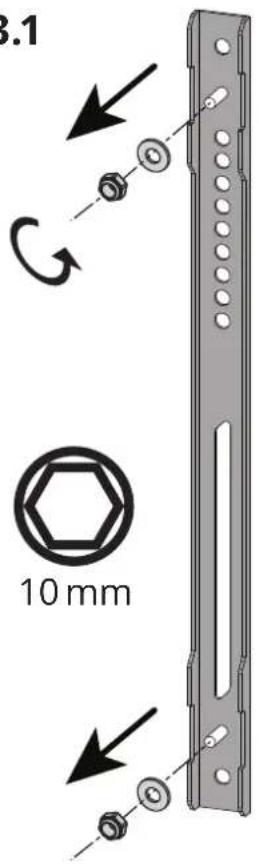 Kanto PDX650G - Attach TV Brackets Attachez les équerres de téléviseur Fije los soportes de televisor - 2