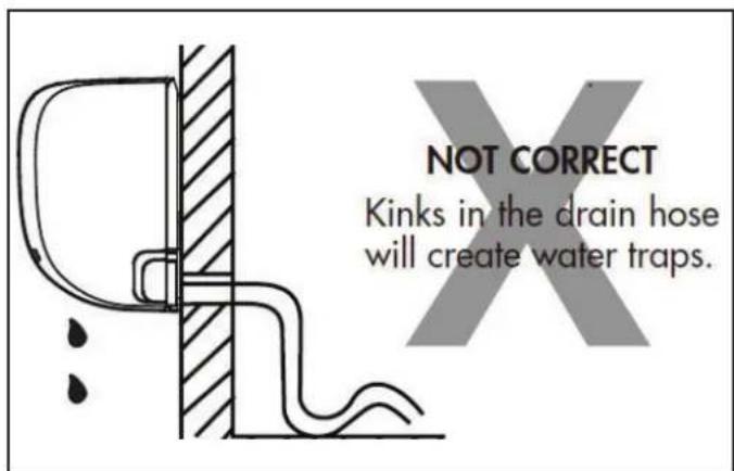 DANBY DAS170GBHWDB - Note on Drain Hose Placement - 3