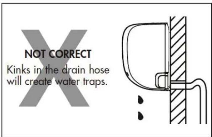 DANBY DAS170GBHWDB - Note on Drain Hose Placement - 2