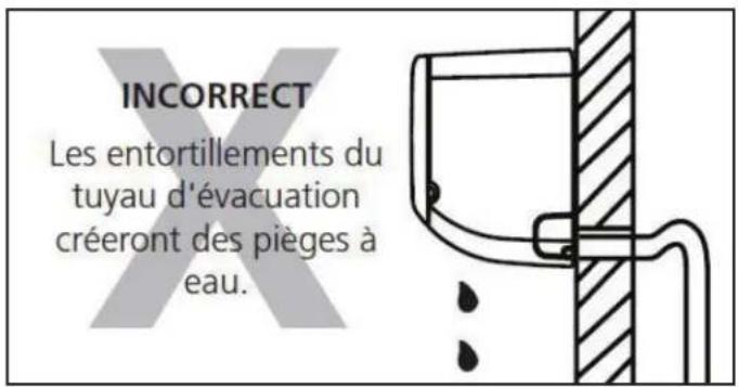 DANBY DAS120GBHWDB - Remarque concernent le tuyau d'évacuation - 2