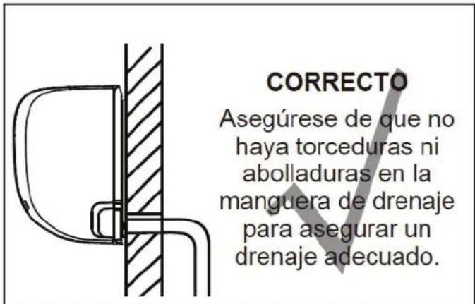 DANBY DAS120GBHWDB - Nota sobre la colocación de la manguera de desagüe - 1