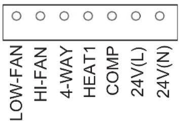 LOW-FAN HI-FAN 4-WAY HEAT1 COMP 24V(L) 24V(N)