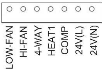 LOW-FAN HI-FAN 4-WAY HEAT1 COMP 24V(L) 24V(N)