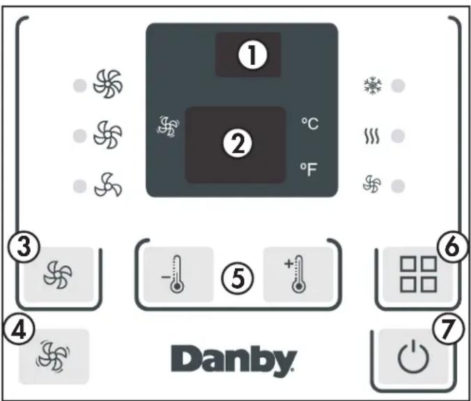 DANBY DPTA120HEB1WDB - PANEL DE CONTROL - 1
