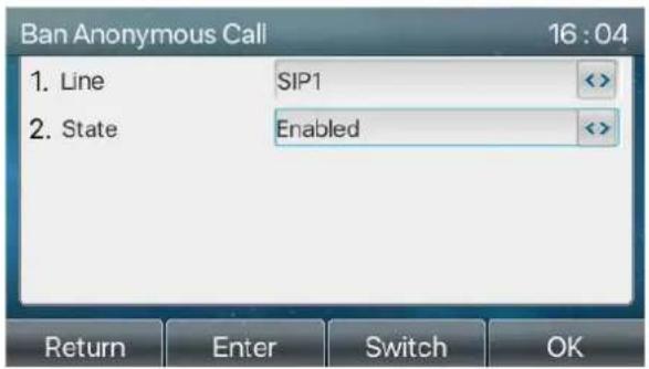 Fanvil X4U - Bannir les appels anonymes - 1