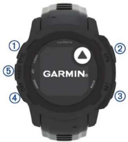 GARMIN Instinct 2 Solar - Boutons - 1
