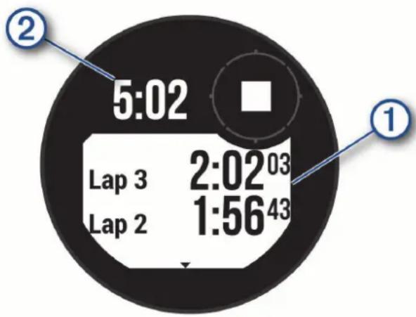 GARMIN Instinct 2 Solar - Utilisation du chronomètre - 1