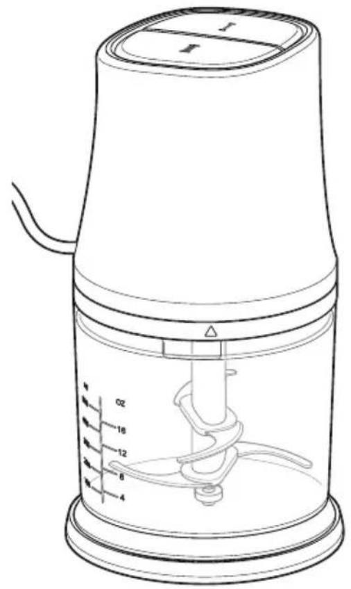 Ambiano GTMC08 - Mini hachoir avec double couteau - 1