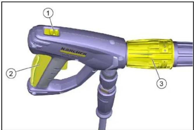 Kärcher WRS 200 - Cran de sécurité du pistonlet haute pression - 1