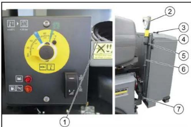 Kärcher WRS 200 - Raccorder le flexible haute pression et le pistonlet haute pression - 1