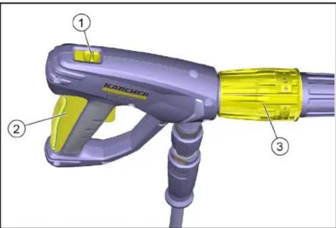Kärcher WRS 200 - Entalhe de segurarca da pistola de alta pressao - 1