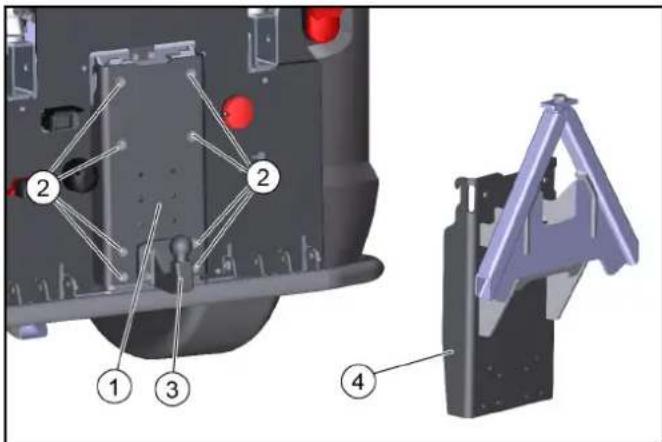 Kärcher WRS 200 - Fitting the adapter to the vehicle (platform E) - 1