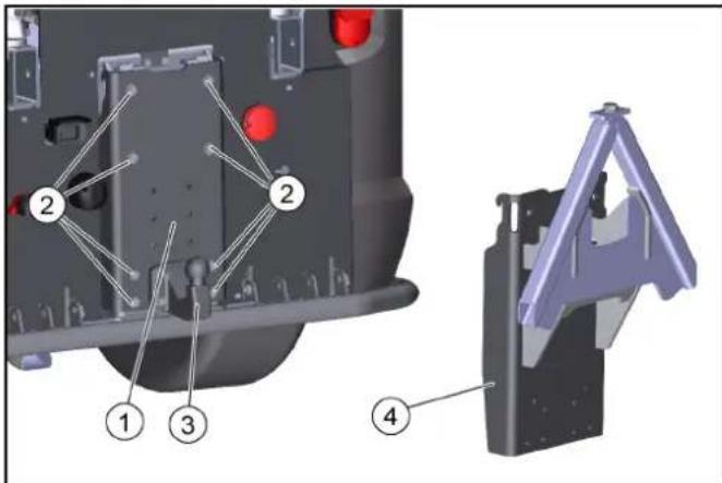 Kärcher WRS 200 - Adaptörün araca takilması (E platformu)   Kavrama üçgenli adaptor aracin arkasinda WRS 200 tespitine takilir. - 1