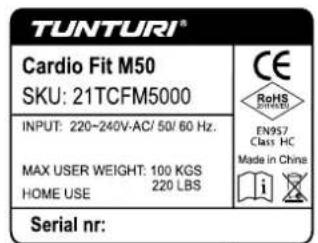 TUNTURI Cardio Fit M50 - Cardio Fit M50 Minibike Motorized - 1