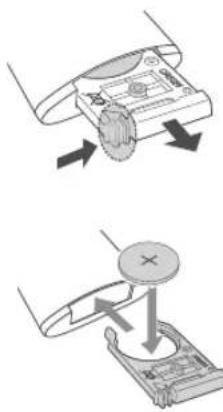 AudioAffairs CCX 010 - Inserting/changing the battery of the remote control - 2
