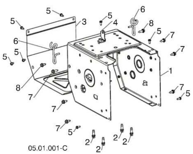 JONSERED ST2361EP - REPAIR PARTS CHASSIS / ENGINE / PULLEYS SNOW THROWER - MODEL NO. ST2361EP (96192007501), PRODUCT NO. 961 92 00-75 - 1