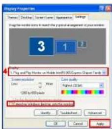 TARGUS ACA11EUZ - Contrôle de l'affichage depuis la fenêtre Propriétés d'affichage de Windows (pour Windows XP) - 7