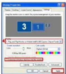 TARGUS ACA11EUZ - Controlling the Display using Windows Display Properties (for Windows XP and Vista) - 10
