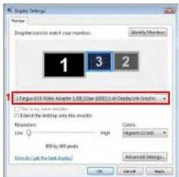 TARGUS ACA11EUZ - Controlar o ecrã usando Windows Display Properties (Propriedades de Visualização do Windows) (para Windows XP e Windows Vista) - 3