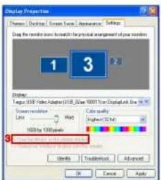TARGUS ACA11EUZ - Controlling the Display using Windows Display Properties (for Windows XP and Vista) - 8