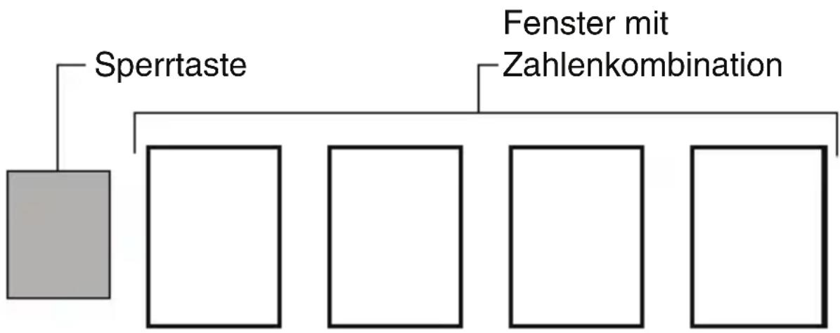TARGUS ASP03EU - Aufzeichnen der Zahlenkombination - 1