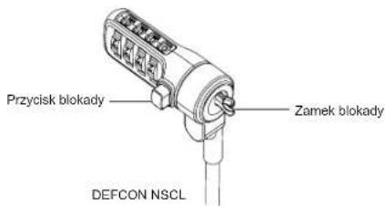 TARGUS ASP66GLXS - Podłączanie blokady DEFCON NSCL do notebooka - 2