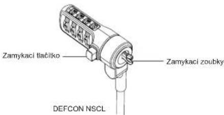 TARGUS ASP66GLXS - Připevnění zámku DEFCON NSCL k notebooku - 2