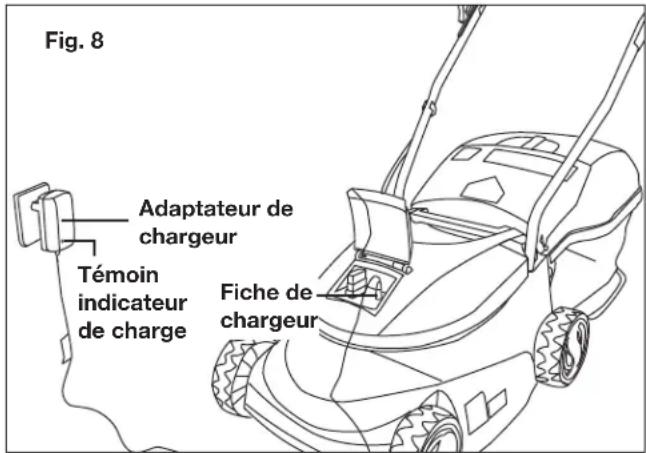 Sun Joe MJ401CXR - Charge de la batterie - 1