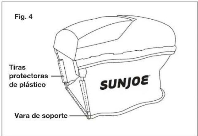 Sun Joe MJ401CXRSJB - Ensemblado y colocacion de la Bolsa recolectora para cesped - 2
