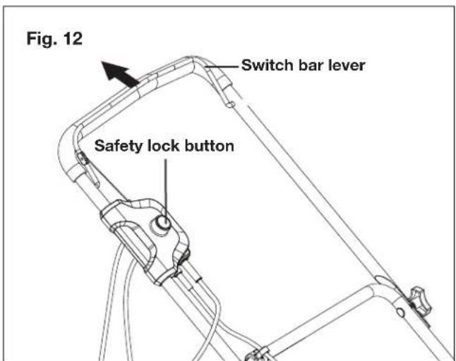 Fig. 12 Switch bar lever Safety lock button