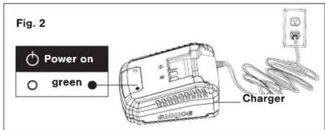 Sun Joe 24V10CS - Charging the Battery - 2