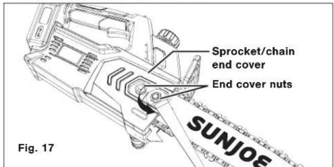 Sun Joe 24V10CS - Replacing the Guide Bar and Chain - 1