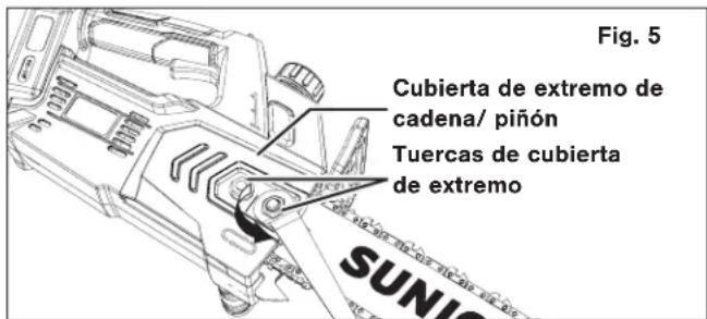 Sun Joe 24V10CS - Ajuste de tensión de cadena - 2