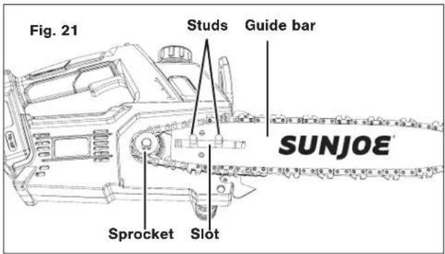 Sun Joe 24V10CS - Replacing the Guide Bar and Chain - 5