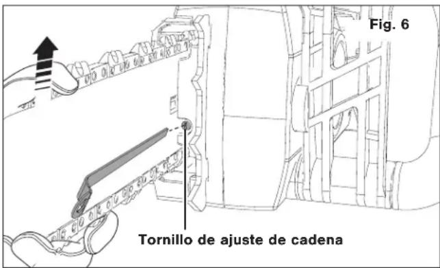 Sun Joe 24V10CS - Ajuste de tensión de cadena - 3