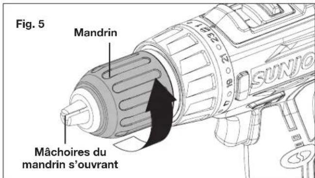 Sun Joe 24VDDCT - Pose/dépose d'un embout de visseuse ou d'un foret - 2