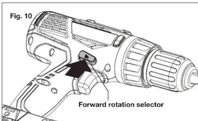 Sun Joe 24VDDCT - Selecting the Direction of Rotation - 1