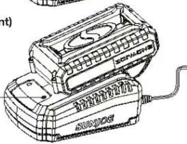 Sun Joe 24VDDCT - Comment charger la batterie - 5