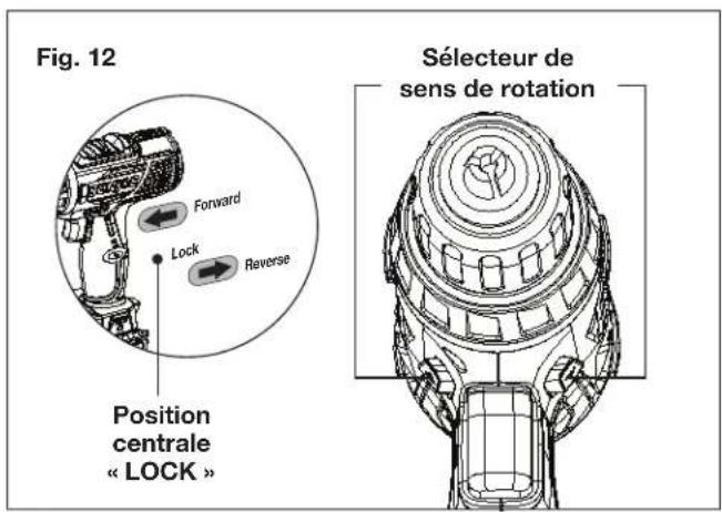 Sun Joe 24VDDCT - Choix du sens de rotation - 3