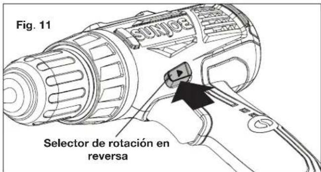 Sun Joe 24VDDCT - Selección de direccion de rotación - 2