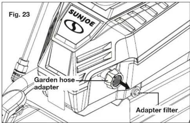 Sun Joe SPX4601 - Clean the Adapter Filter and the Nozzle - 1