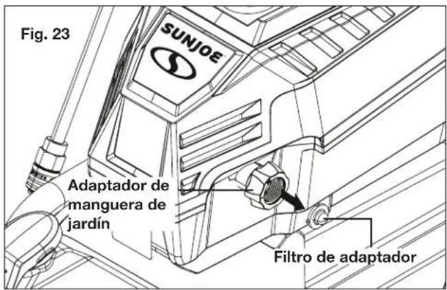 Sun Joe SPX4601 - Limpieza del filtro de adaptador y la boquilla - 1