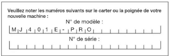 Sun Joe MJ401EPRO - Numéros de modèle et de série - 1