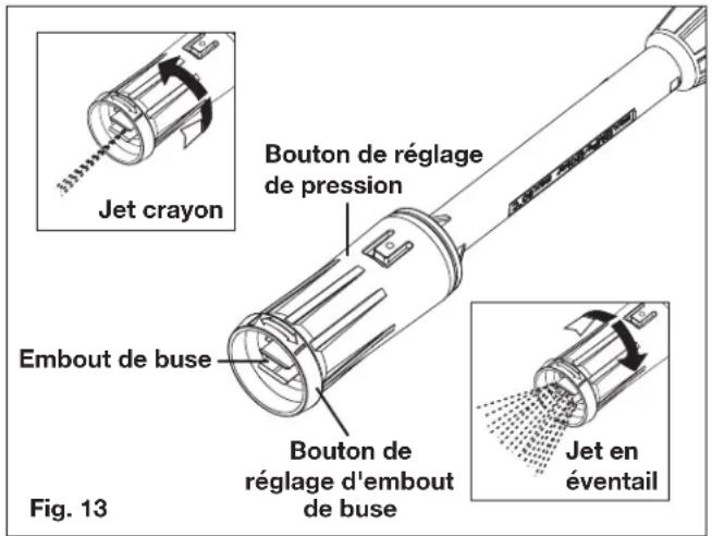 Sun Joe SPX205EXT - Utilisation de la lance d'arrosage réglable - 1