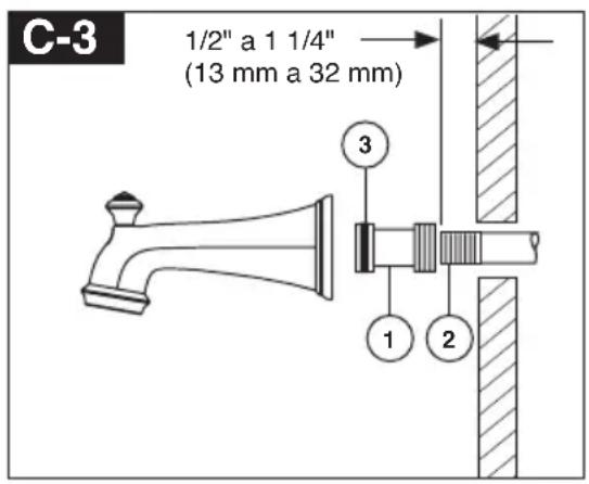 DELTA T14251WE - Instalación de la tuberia de Hierro - 1