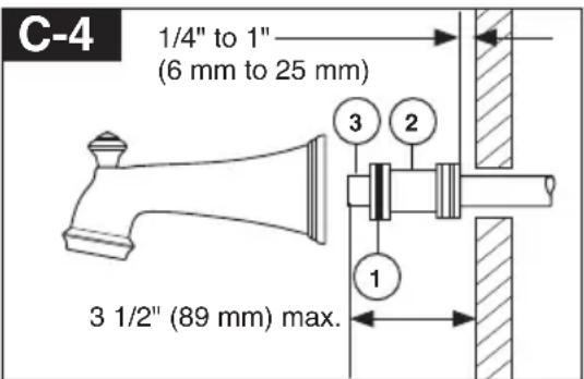 DELTA T14251WE - FOR TUB SPOUT INSTALLATION: - 4