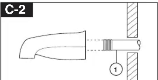 DELTA T14251WE - FOR TUB SPOUT INSTALLATION: - 2