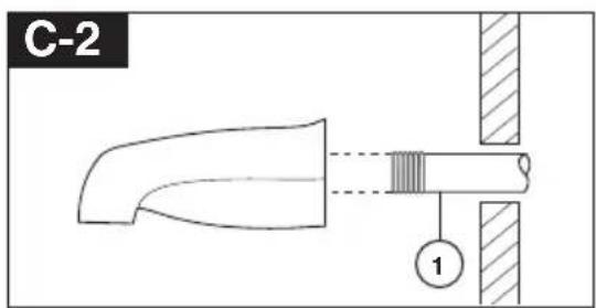 DELTA T14451WE - FOR TUB SPOUT INSTALLATION: - 2
